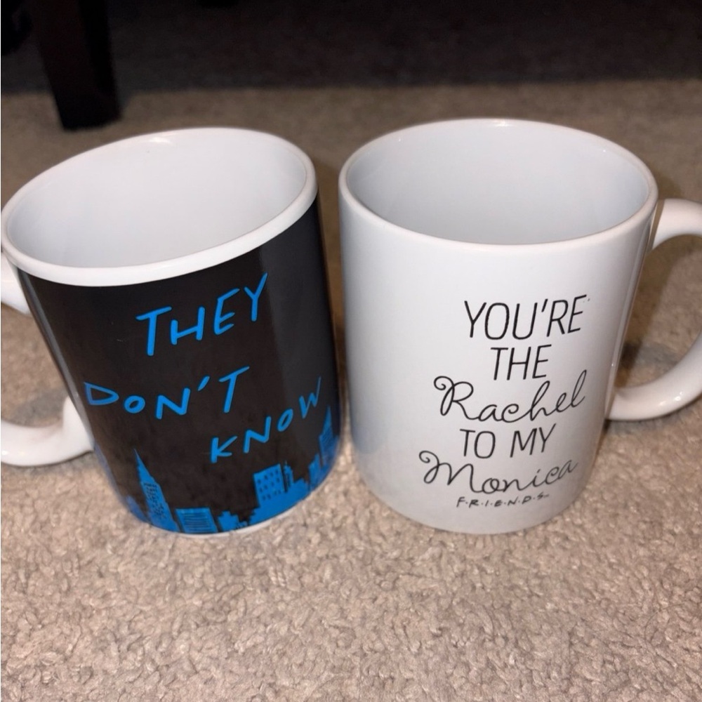 Friends Themed Black and White Mug Set